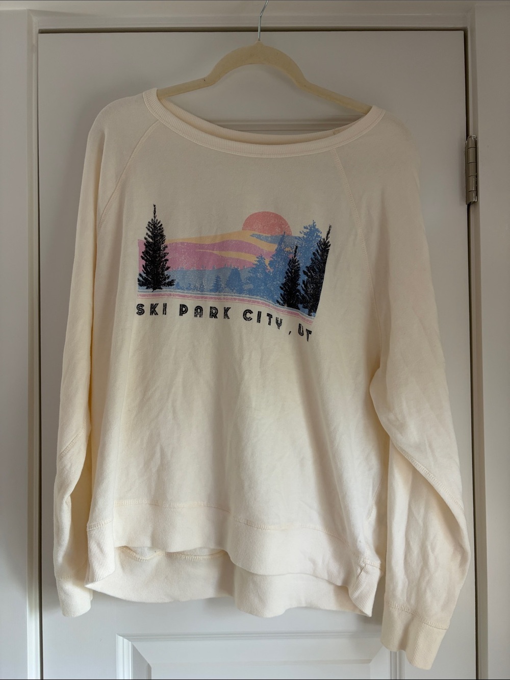 💙 Grayson Threads Cream Pullover Sweatshirt with Pastel Graphic